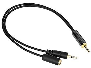 【中古】 Movo 3.5mm オスのライン入力端子からオスのマイク減衰器 ケーブル HDSLR カメラ用 -25dB Attenuation with Monitoring MV-RC300