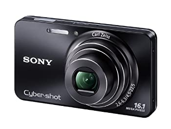 【中古】 ソニー SONY デジタル写真器 Cybershot W570 1610万絵素CCD 光学ｘ5 黒いこと DSC-W570/B