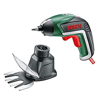 【中古】 ボッシュ BOSCH コードレス電動１番ウッド IXO5 正ひっくり返すうつり変わり LED点火装置 ビット10本 申し受ける器・容れもの付 + 園芸バリカンアダプタ書き割り
