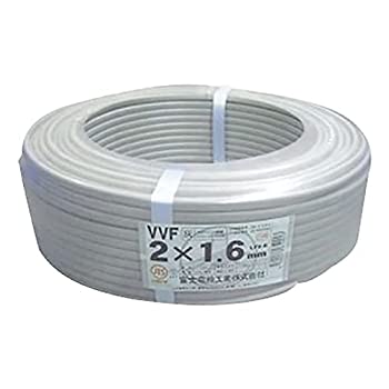 【中古】 富士電線工業 低圧配電用ケーブル VV-F 3C×2.0mm 灰 100m