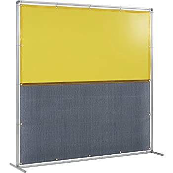 【中古】 吉野 遮光火花兼用衝立 黄色×A種居敷き 2×2 単体型 固着させる足 YS-22空想科学小説-Y-BW 火花用衝立