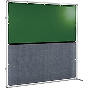 【中古】 吉野 遮光火花兼用衝立 グリーン×A種シート 2×2 接続型固定足 YS-22JF-G-BW 火花用衝立