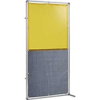 【中古】 吉野 遮光火花兼用衝立 黄色×A種居敷き 1×2 繋ぎ合わせる型くっ付ける足 YS-12JF-Y-BW 火花用衝立