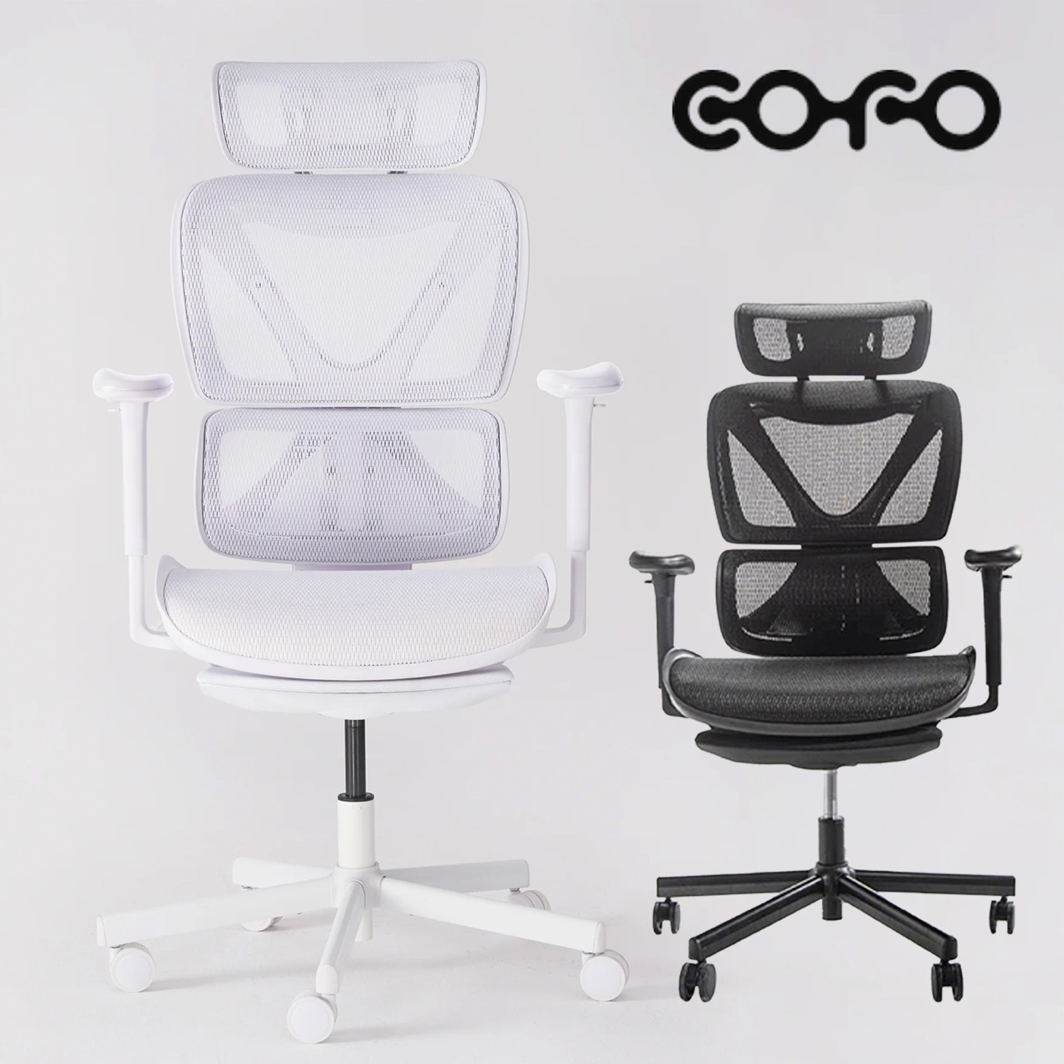 COFO Chair pro フットレスト メッシュ リクライニング アームレスト ワークチェア 椅子 コフォ FCC-100 (H) 楽天市場】COFO Chair pro フットレスト メッシュ リクライニング