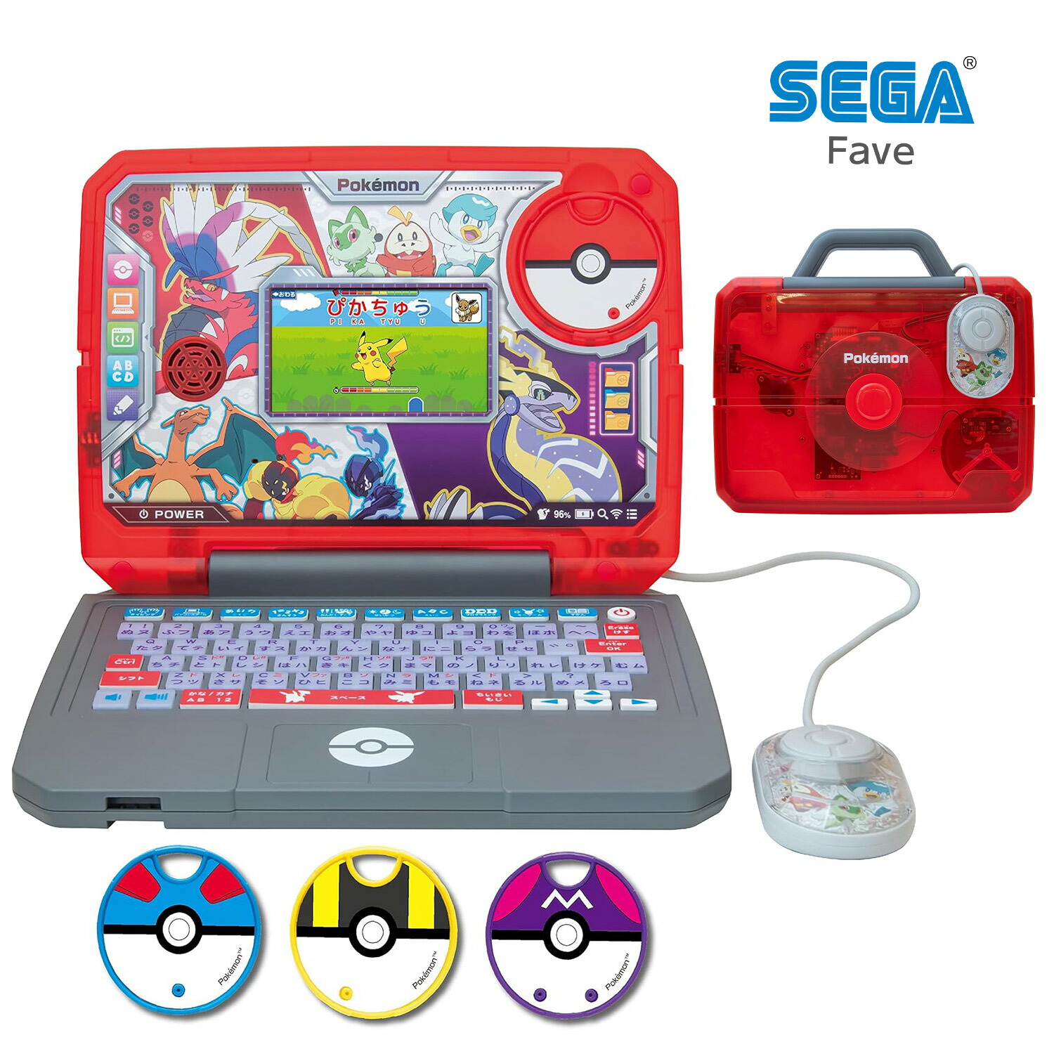【未開封】SEGA ポケモンタイピングPC 1個☆カメラ付き キーボードが光る 楽天市場】SEGA FAVE ポケモン スタディ 光るぜっ! ポケモンタイピング