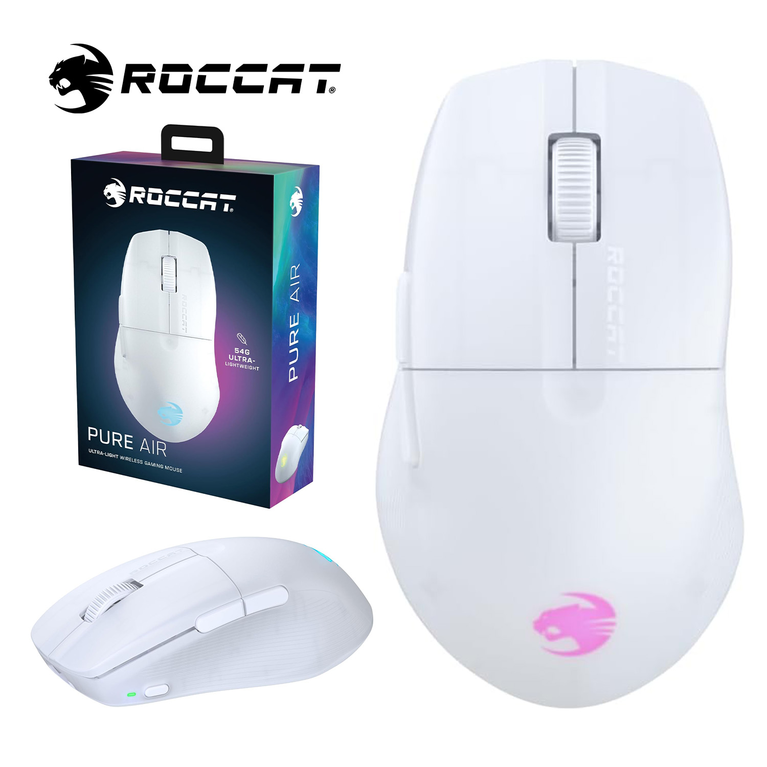 ROCCAT PURE AIR ワイヤレスゲーミングマウス Amazon.co.jp: ROCCAT ゲーミングマウス PURE AIR 超軽量54g