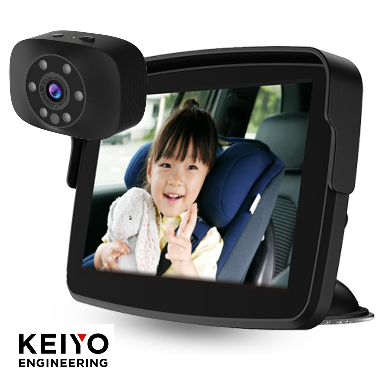 楽天市場】KEIYO AN-M017 車載 ワイヤレス ベビーモニター ミマモ