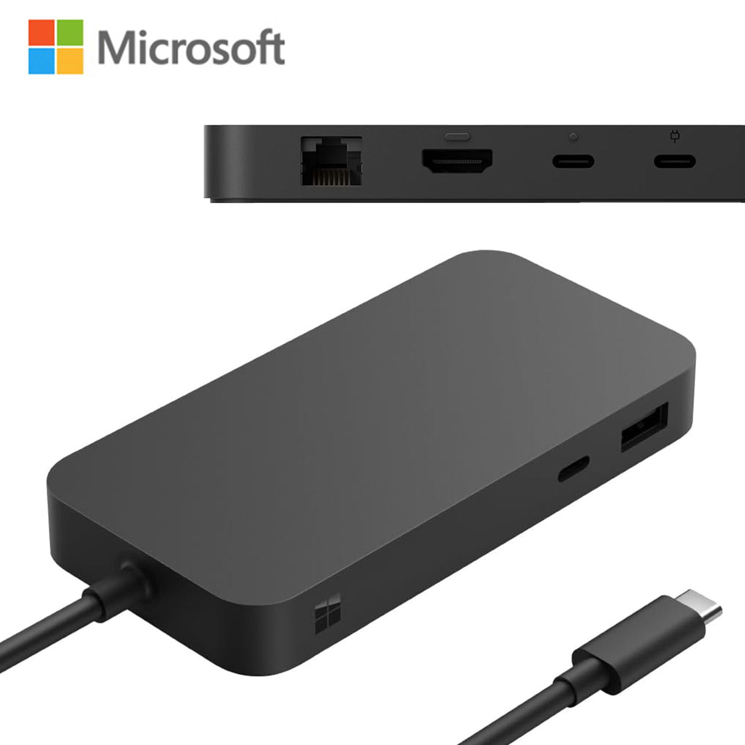 マイクロソフト Surface USB4 ドック USB-C USB-A HDMI Thunderbolt データ転送 40Gbps パススルー充電 最大65W 4K セキュリティロック対応 EP2-19845 (06)|バリューコネクト