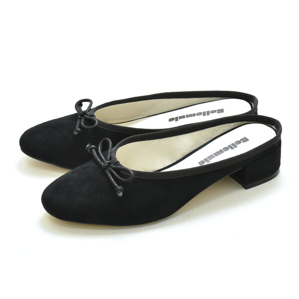 ＼最大2000円OFFクーポン!お買物マラソン!4/17(金)09:59まで／BELLEMULE バレーミュール パンプス Ballet Mules 01SU-6S スリッポン【スエード/ブラック】【送料無料】