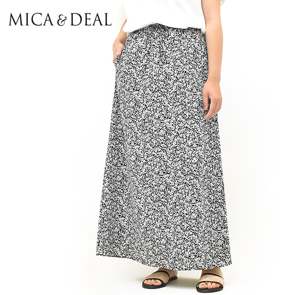 MICA\u0026DEAL マイカアンドディール フラワープリントスカート 0126202192 レディース【黒いこと/白いこと御花柄】【貨物輸送無料】