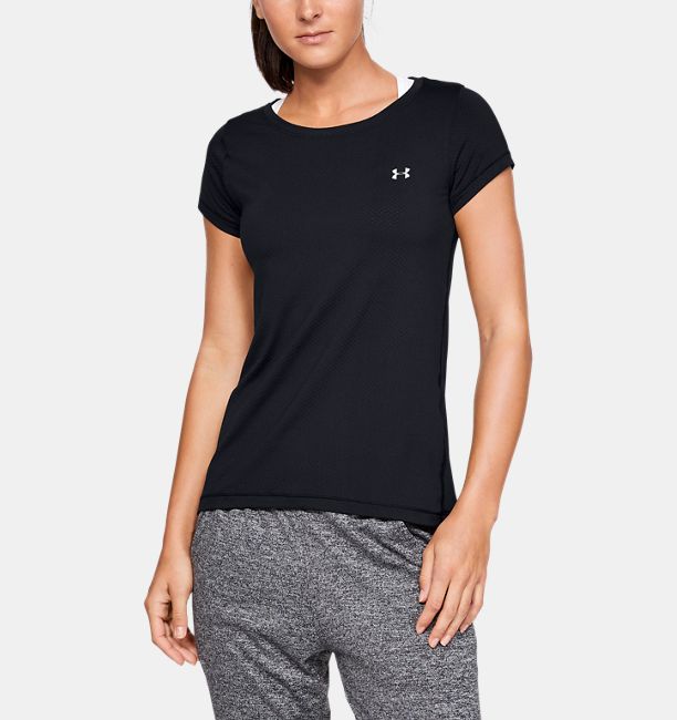 アンダーアーマー レディース Tシャツ Under Armour UA HeatGear Armour T-Shirt 半袖 Black