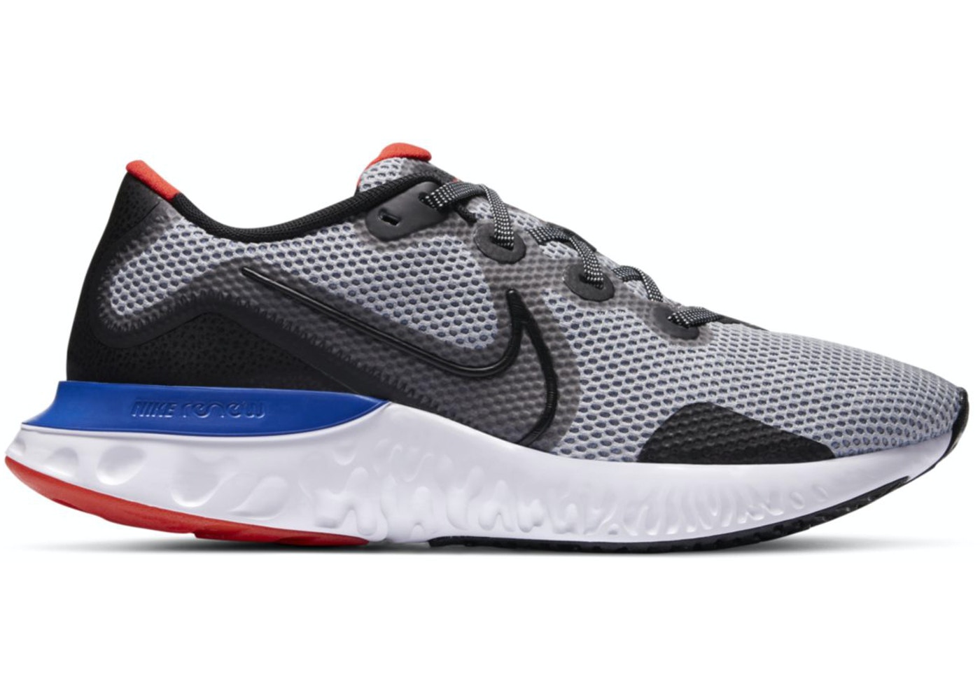 ナイキ メンズ インフィニティ Nike Renew Run 駈けっくらシューズ Grey Fog/Racer Blue/Chile Red/Black スポーツ・アウトドア-メンズシューズ