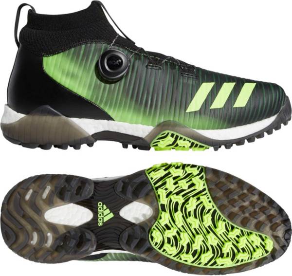 アディダス メンズ adidas CODECHAOS BOA Golf Shoes ゴルフシューズ BLACK/SIGNAL GREEN｜ｔｒｏｉｓ　ＨＯＭＭＥ