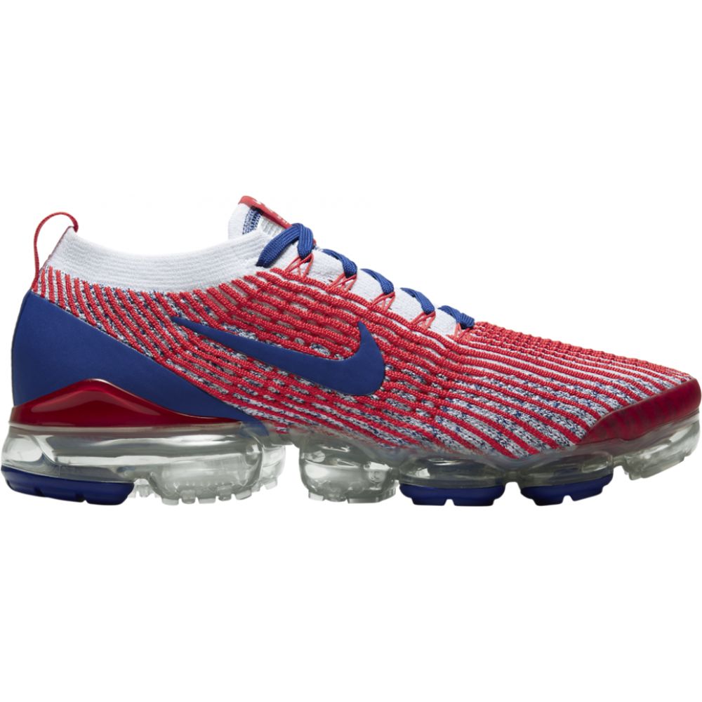 即納 最大半額 ナイキ メンズ ヴェイパーマックス Nike Air Vapormax Flyknit 3 スニーカー White Deep Royal University Red 売り尽 Four1advertising Com