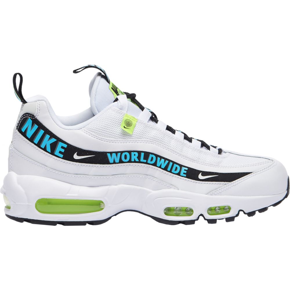 ナイキ メンズ エア湖マックス９５ Nike Air Max 95 Essential スニーカー White/Blue Fury/Volt