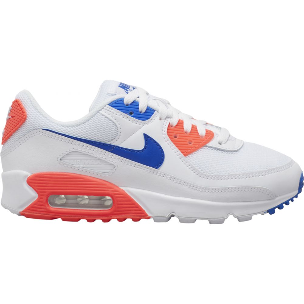 希少 楽天市場 ナイキ エア マックス９０ レディース Nike Air Max 90 スニーカー White Racer Blue Flash Crimson ｔｒｏｉｓ ｈｏｍｍｅ 新作モデル Secretoftheislands Com