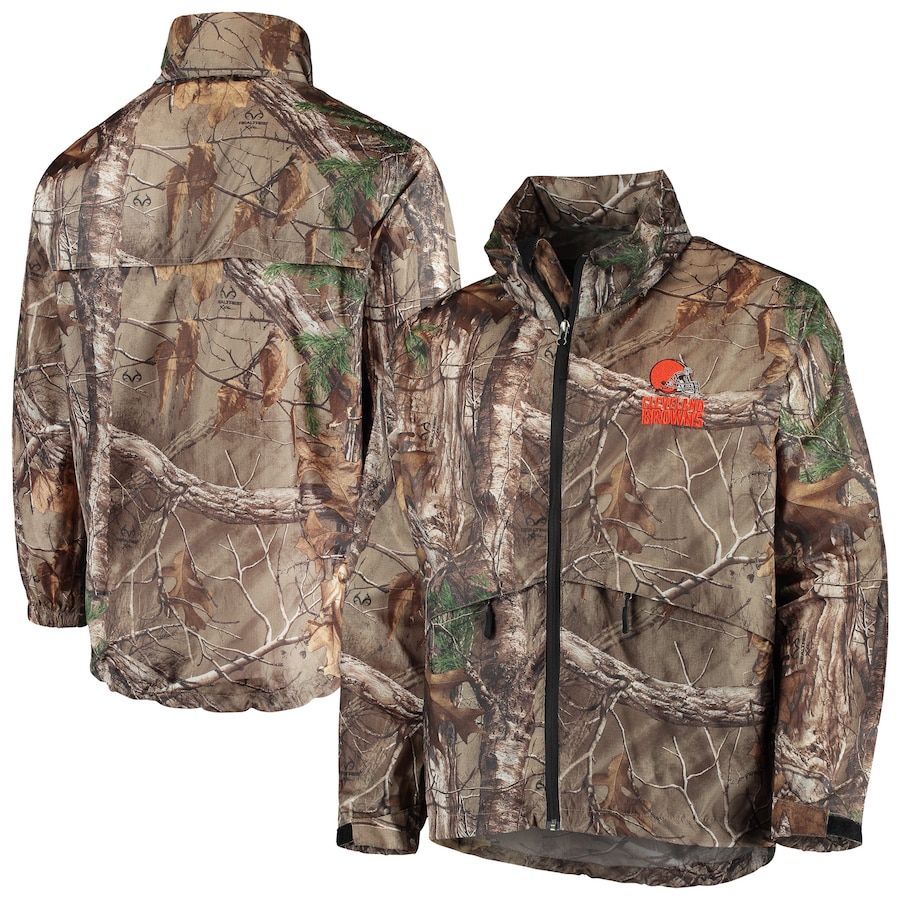 買い付けnow 5 Realtree 7より注文順に発送開始予定 ジャケット 送料無料 メンズ ジャケット Cleveland Full Zip Browns Sportsman Waterproof Packable Full Zip Jacket Realtree Camo ｔｒｏｉｓ ｈｏｍｍｅ