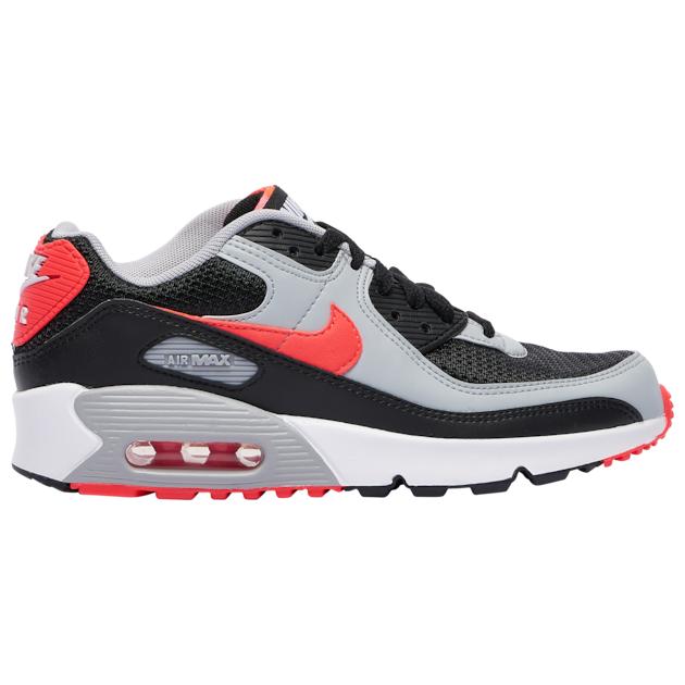 ナイキ キッズ/レディース エア湖マックス９０ Nike Air Max 90 スニーカー Black/Radiant Red/White