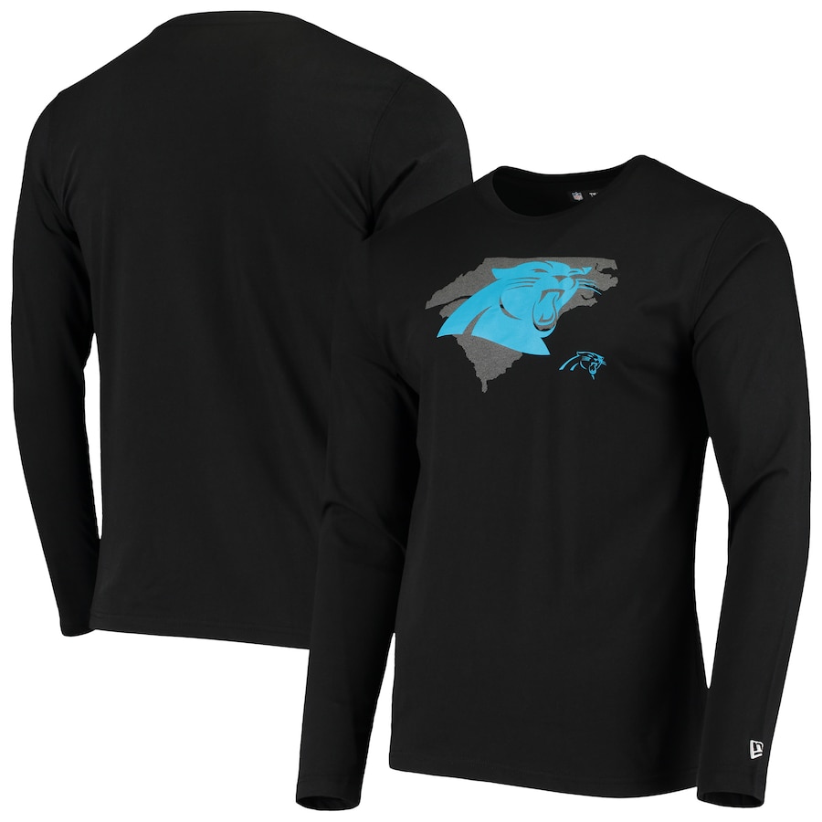 超特価激安 ニューエラ メンズ Tシャツ 長袖 ロンt Carolina Panthers New Era State Long Sleeve T Shirt Black ｔｒｏｉｓ ｈｏｍｍｅ 安い Quinoafoods Com