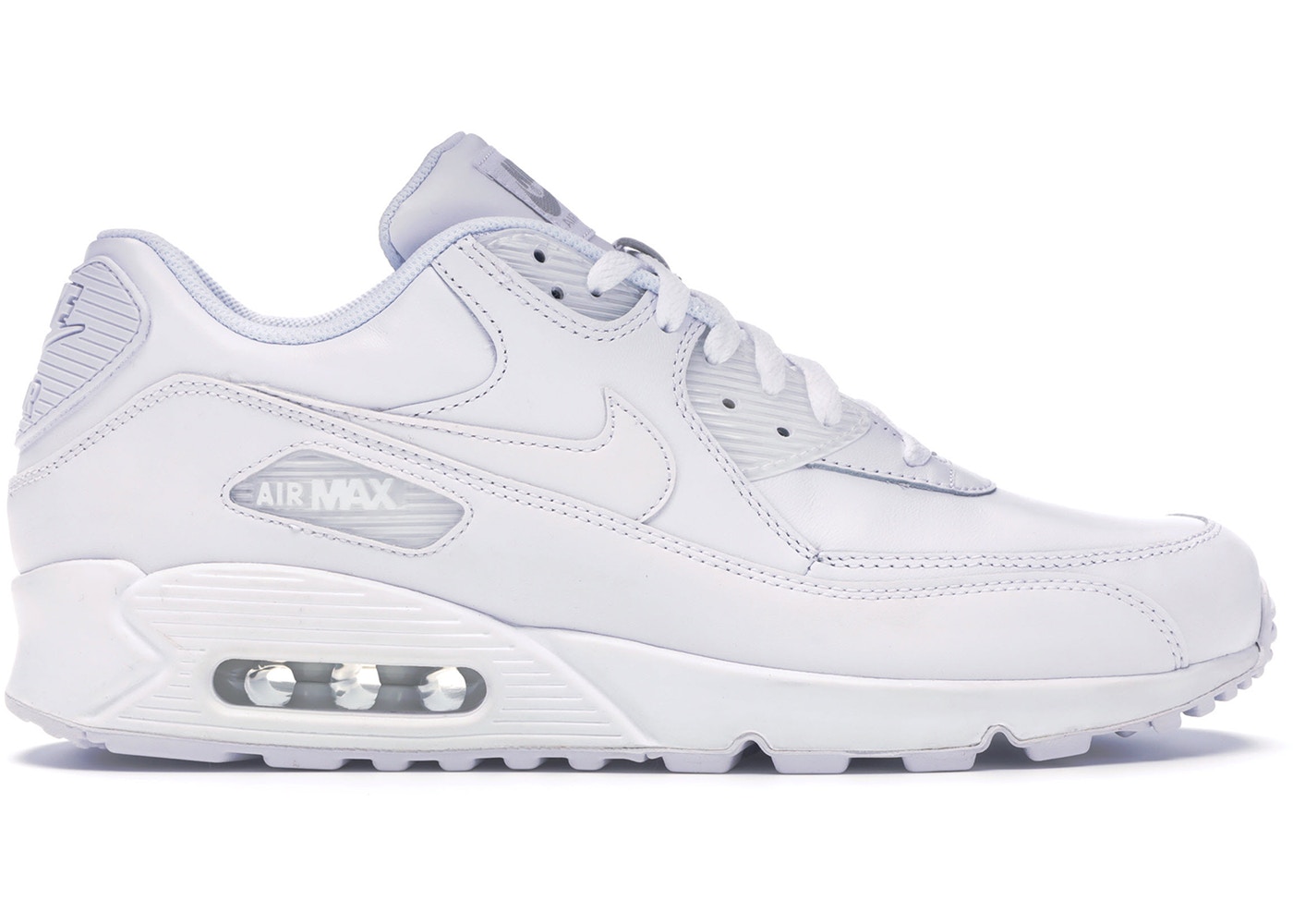 nike air max 90 all leather white
