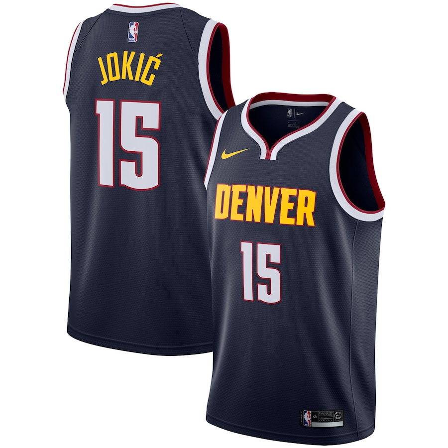 競売 Jokic Nikola ジャージ メンズ ナイキ Denver Navy Edition Icon Jersey Swingman Replica Nike Nuggets メンズウェア Williamsav Com