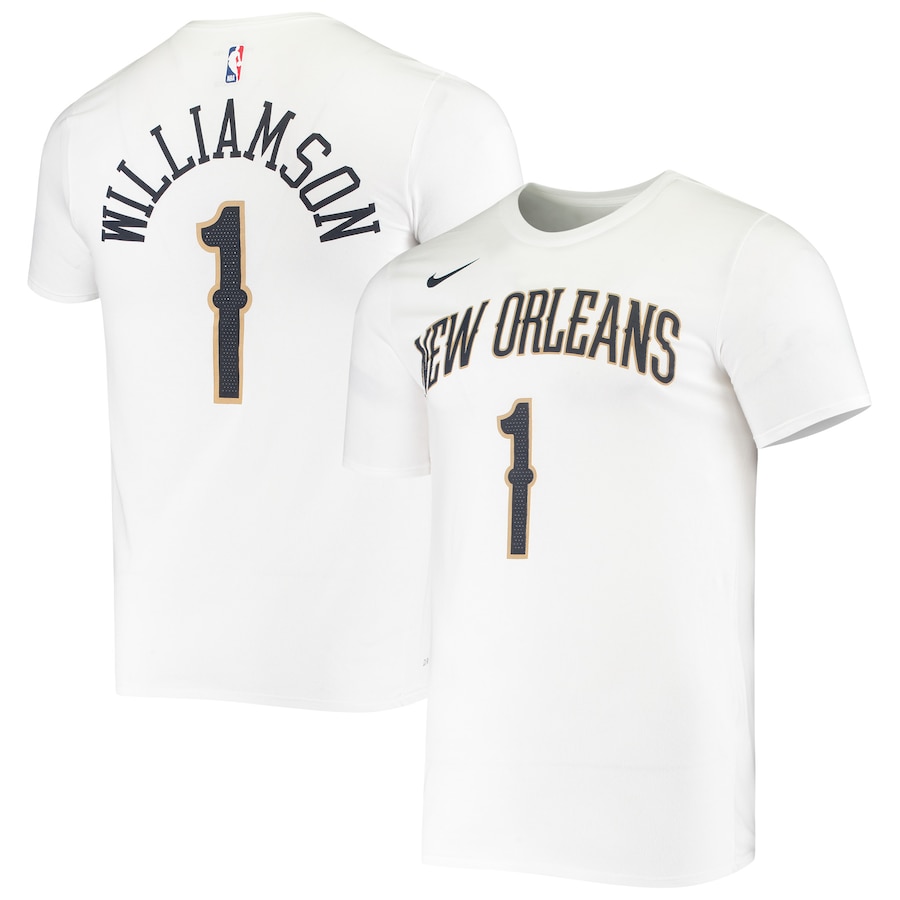 お歳暮 ナイキ メンズ Tシャツ Zion Williamson New Orleans Pelicans Nike Name Number Performance T Shirt Whitew 半額品 Hughsroomlive Com