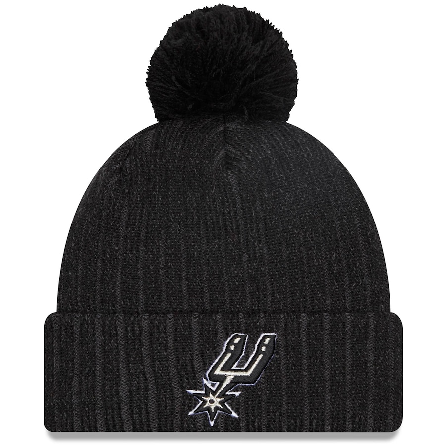 新品 ニューエラ メンズ ニット帽 San Antonio Spurs New Era Breeze Cuffed Knit Hat With Pom Black 人気ブランド Www Teckborn Com