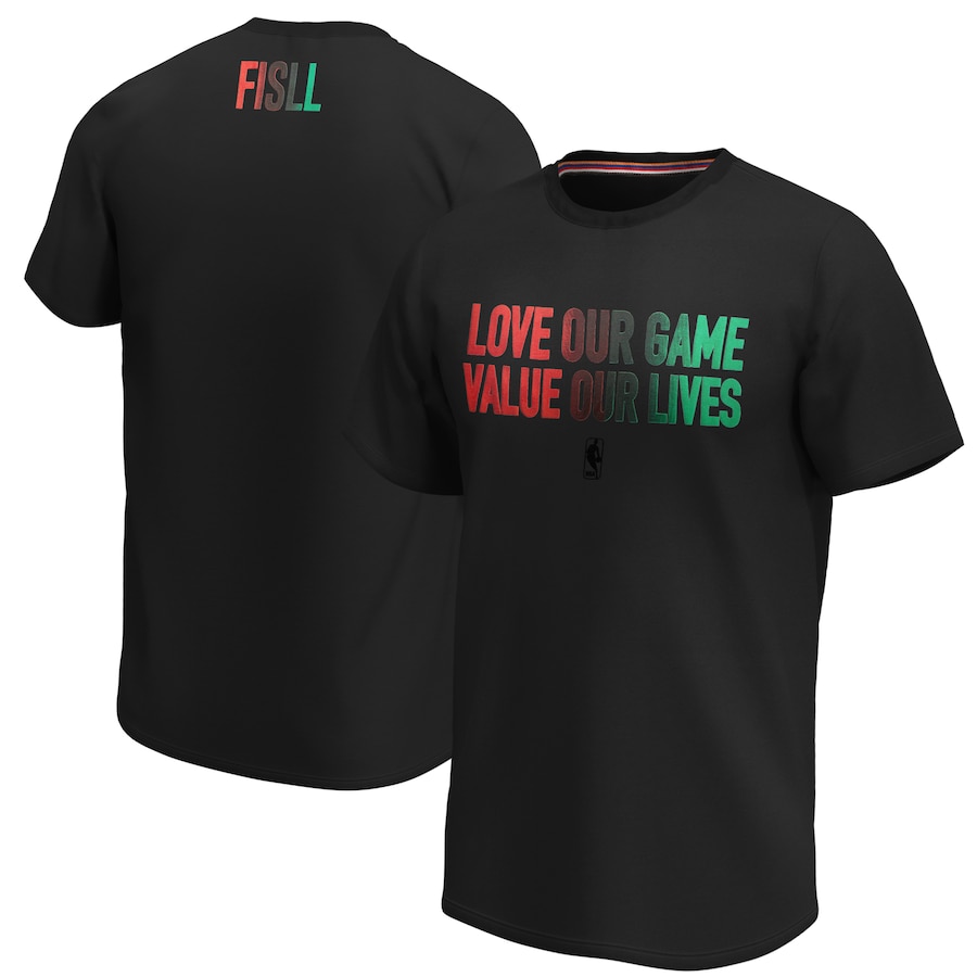 メンズ プルオーバー NBA Love Our Game Value Our Lives T-Shirt - Black