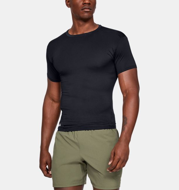 アンダーアーマー メンズ Under Armour Tactical HeatGear Compression コンプレッション 半袖 Black/Clear｜ｔｒｏｉｓ　ＨＯＭＭＥ