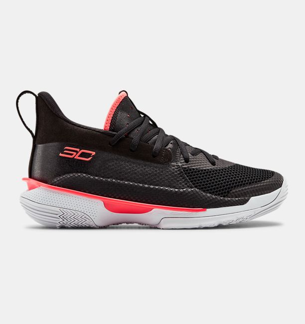 憧れの アンダーアーマー キッズ レディース カリー７ Under Armour Curry 7 Gs バッシュ Black Pitch Gray Fucoa Cl