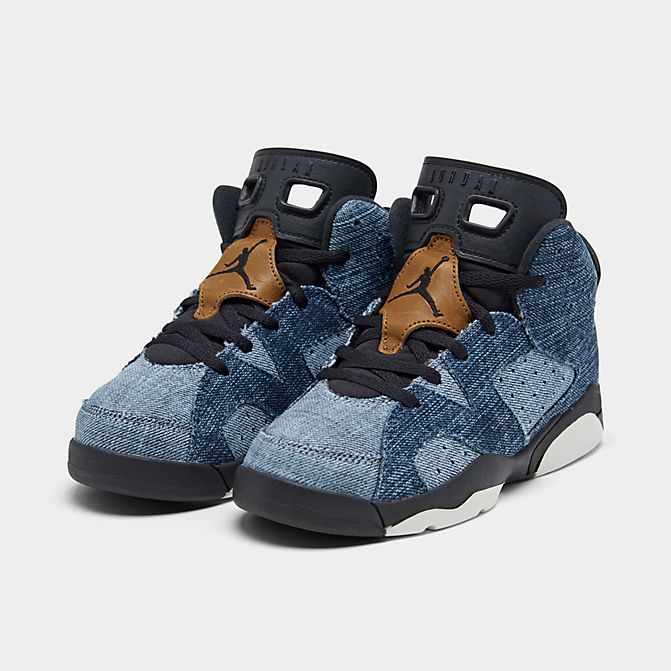 ジョーダンレトロ6キッズ/ジュニアAirJordanRetro6PreschoolPSバッシュWashedDenim/Black/Sail/VarsityRed