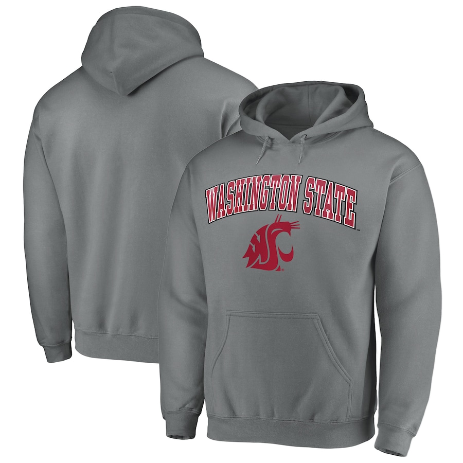 即納 ファナティックス メンズ パーカー 長袖 Fanatics Branded \"Washington State Cougars\"" Campus Pullover Hoodie - Charcoal ティーシャツ"