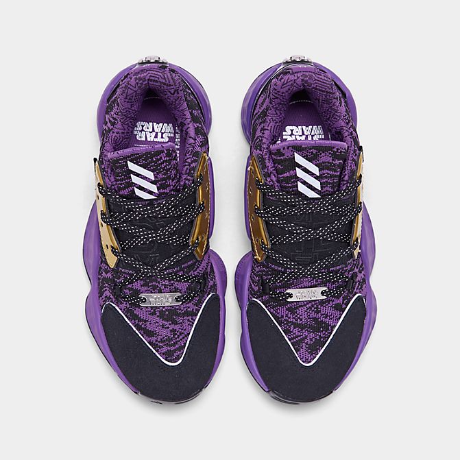 アディダスキッズ/レディースハーデン4adidasHardenVol.4GSバッシュCoreBlack/ActivePurple/Gold
