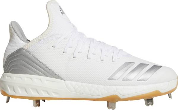 アディダス メンズ 野球 シューズ スパイク adidas Icon 4 Gum Metal Baseball Cleats - White/Silver