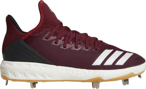 アディダス メンズ 野球 シューズ スパイク adidas Icon 4 Gum Metal Baseball Cleats - Maroon/White