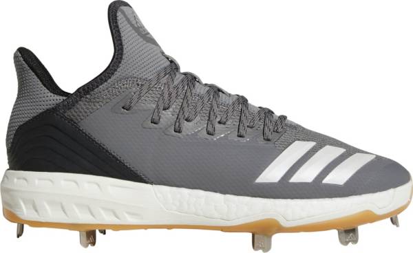 アディダス メンズ ベイスボール シューズ スパイク adidas Icon 4 Gum Metal Baseball Cleats - Grey/White
