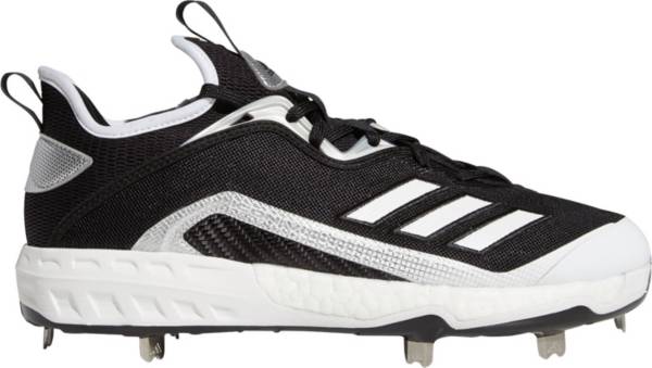 アディダス メンズ ベイスボール シューズ スパイク adidas Icon 6 Metal Baseball Cleats - Black/White