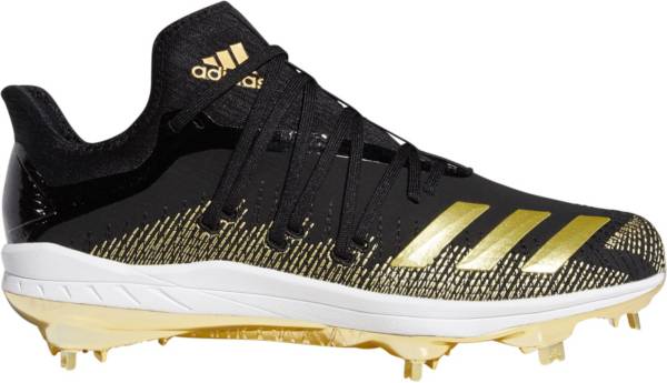 アディダス メンズ ベイスボール シューズ スパイク adidas adizero Afterburner 6 GOLD Metal Baseball Cleats - Black/Gold