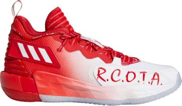 アディダス メンズ バッシュ adidas Dame 7 EXTPLY - White/Scarlet/Black 19,642円