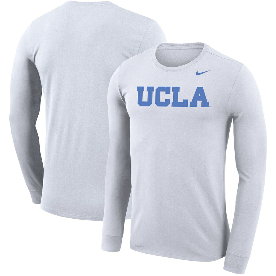 ナイキ メンズ Tシャツ 長袖 ロンT UCLA Bruins Nike School Wordmark Logo Performance Legend Long Sleeve T-Shirt - White 9,425円