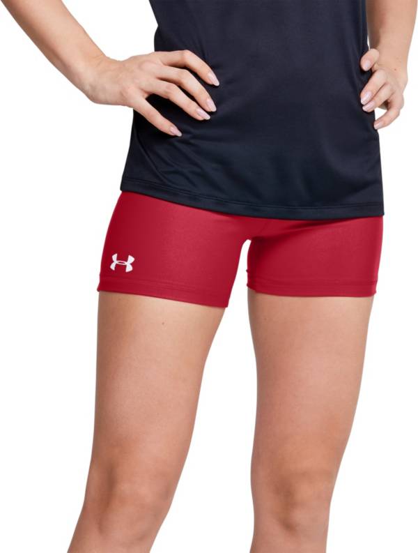 アンダーアーマー レディース バレーボール ショートパンツ Under Armour Women's Team Shorty Volleyball Shorts - Red|trois HOMME