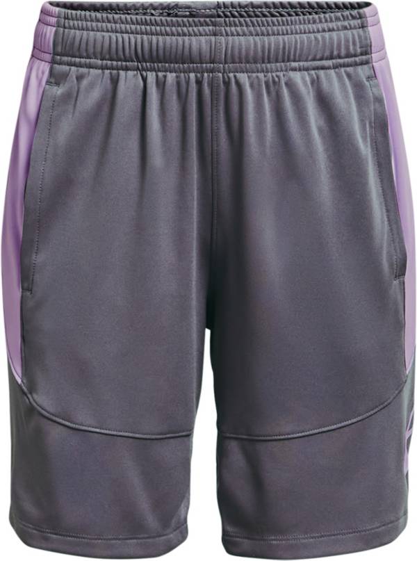 アンダーアーマー キッズ ショートパンツ Under Armour Girls Performance Basketball Shorts - Flint