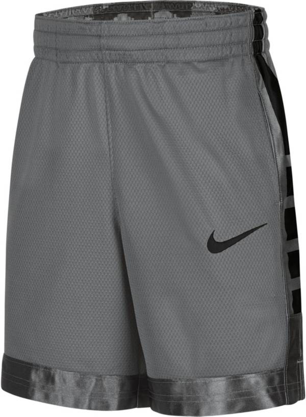 ナイキ キッズ ショートパンツ Nike Boys' Dri-FIT Elite Basketball Shorts - Smoke Grey/Black｜ｔｒｏｉｓ　ＨＯＭＭＥ