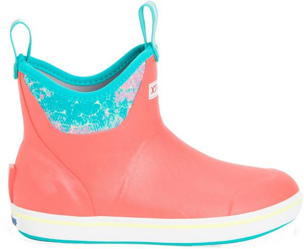 エクストラタフ レディース ブーツ XtraTuf Women's 6" Ankle Deck Boot - Coral|trois HOMME