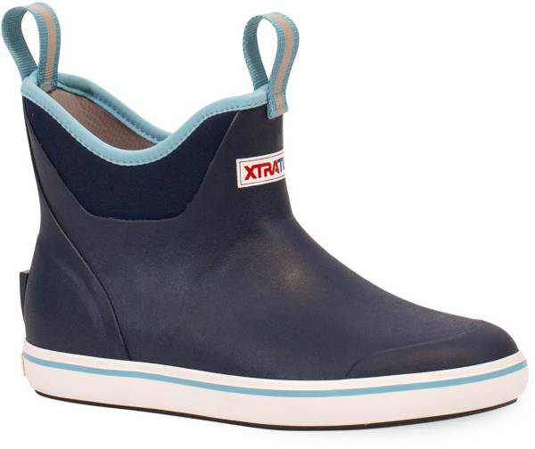 エクストラタフ レディース ブーツ XtraTuf Women's 6" Ankle Deck Boot - Navy|trois HOMME