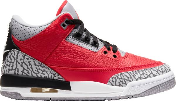 スニーカー 3 Retro Jordan バッシュ キッズ ジョーダン Gs Grey Black Red Cement Fire スニーカー 激安超安値 Www Banefordeling Dk