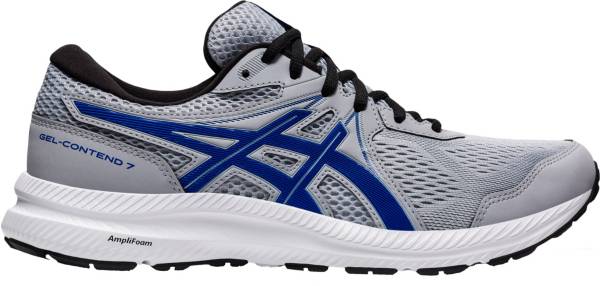 アシックス メンズ ランニングシューズ ASICS Men\'s GEL-CONTEND 7 Running Shoes - GREY/BLUE
