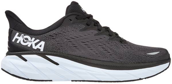 ホカオネオネ メンズ ランニングシューズ HOKA ONE ONE Men's Clifton 8 Running Shoes - Black/White|trois HOMME