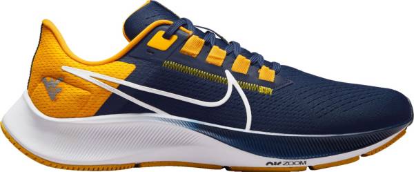 ナイキ メンズ ランニングシューズ Nike Air Zoom Pegasus 38 WVU Running Shoes - West Virginia Yellow/Blue|trois HOMME