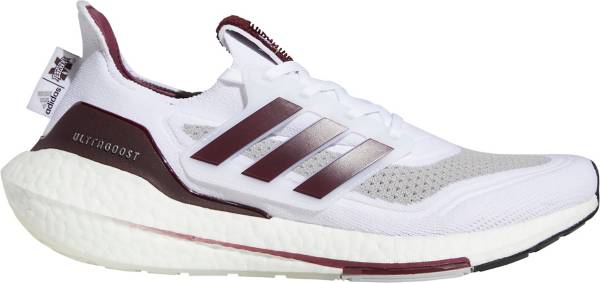 アディダス メンズ 駈けっくらシューズ adidas Men\u0027s Ultraboost 21 Mississippi State Running Shoes - White/Maroon/Aluminum ランニング・マラソン-スポーツ・アウトドア-シューズ
